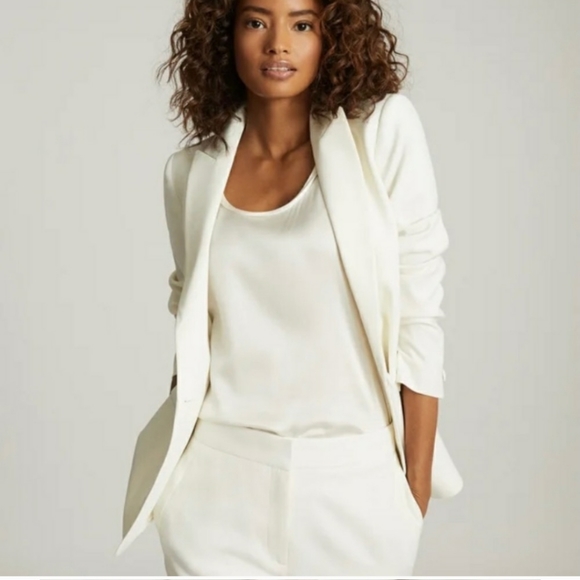 Winter white tuxedo jacket
